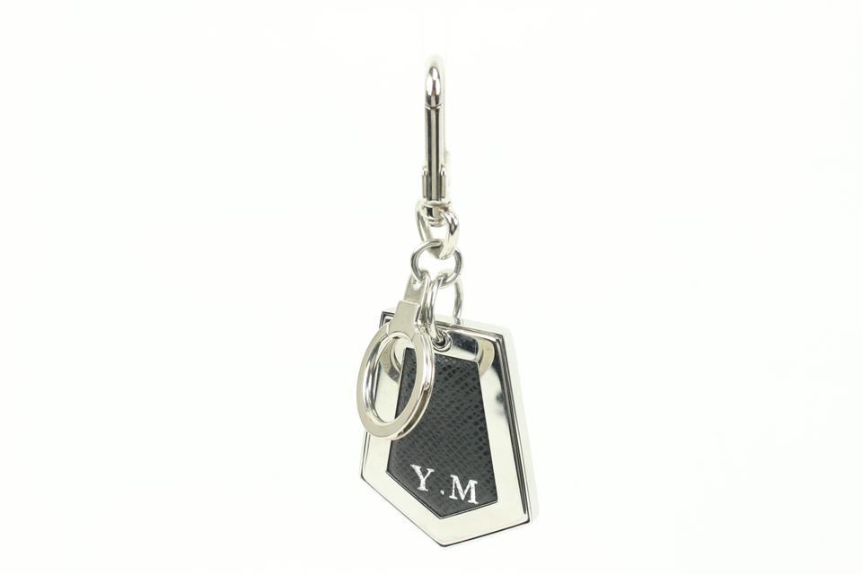 Louis Vuitton Silver x Black Taiga Keychain Bag Charm Pendant 45lz421s –  Bagriculture