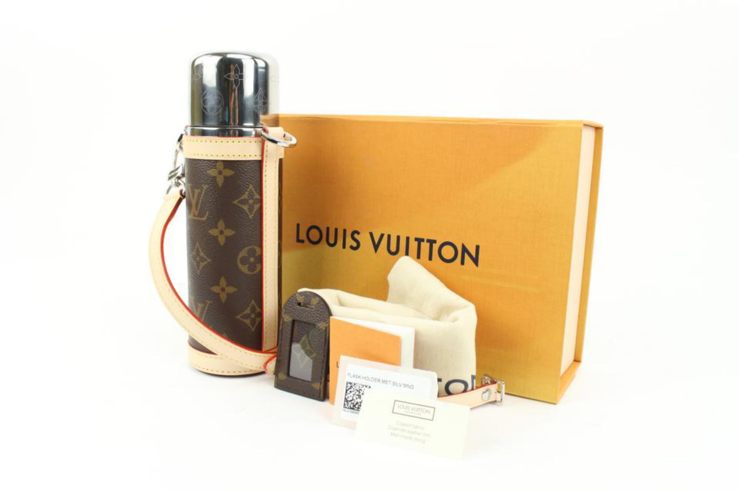 Louis Vuitton Monogram Flask Holder Thermos with Case Water Bottle 78l –  Bagriculture