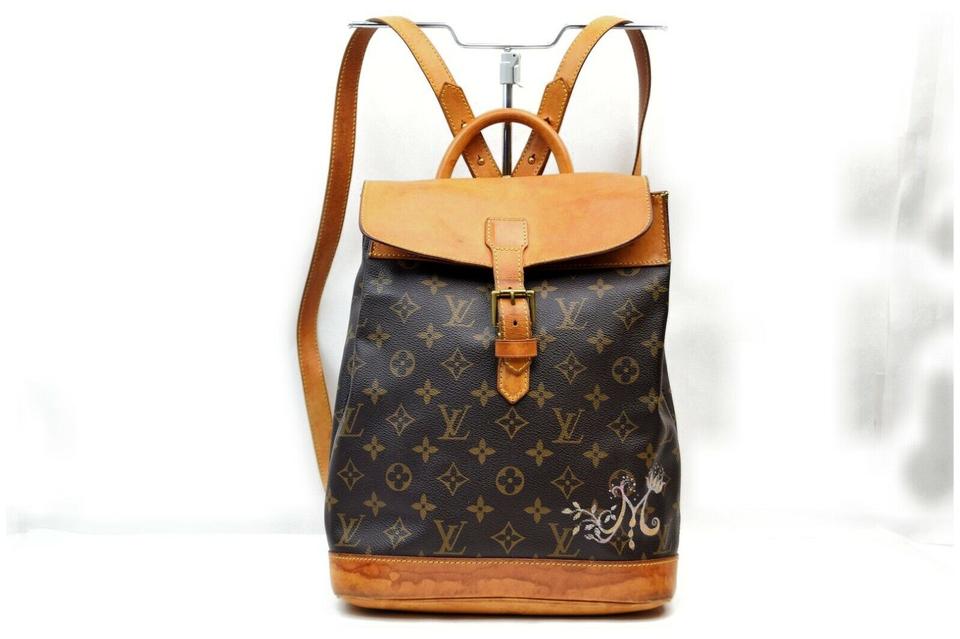 Leather backpack Louis Vuitton x Fragment Camel in Leather - 36744667