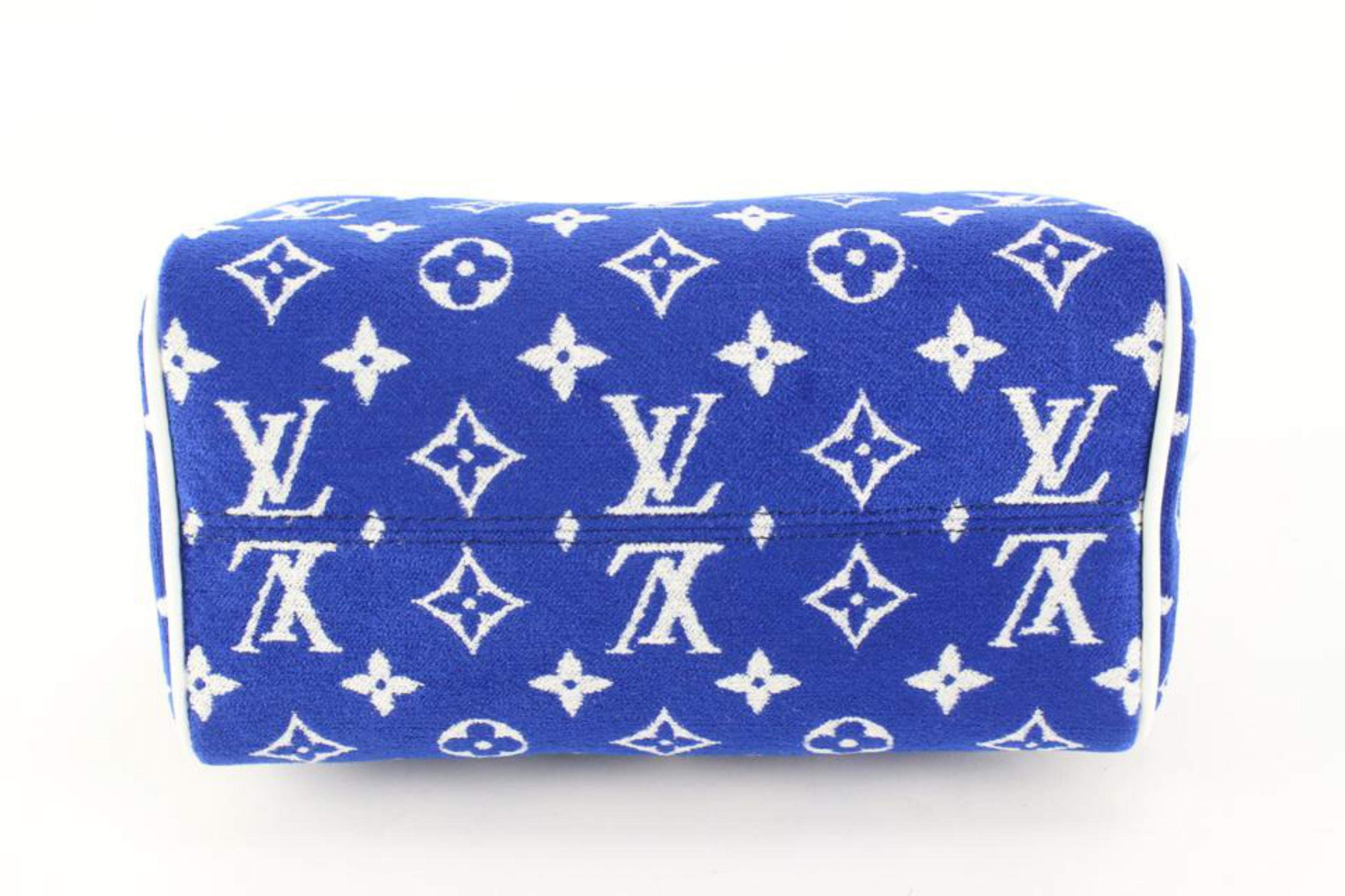 Louis Vuitton Velvet Monogram Match Speedy Bandouliere 20 - Blue Handle Bags,  Handbags - LOU803603