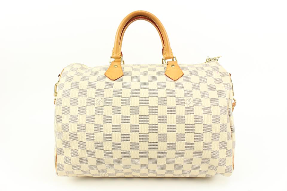 Louis Vuitton Damier Azur Canvas Speedy Bandouliere 35 Bag at