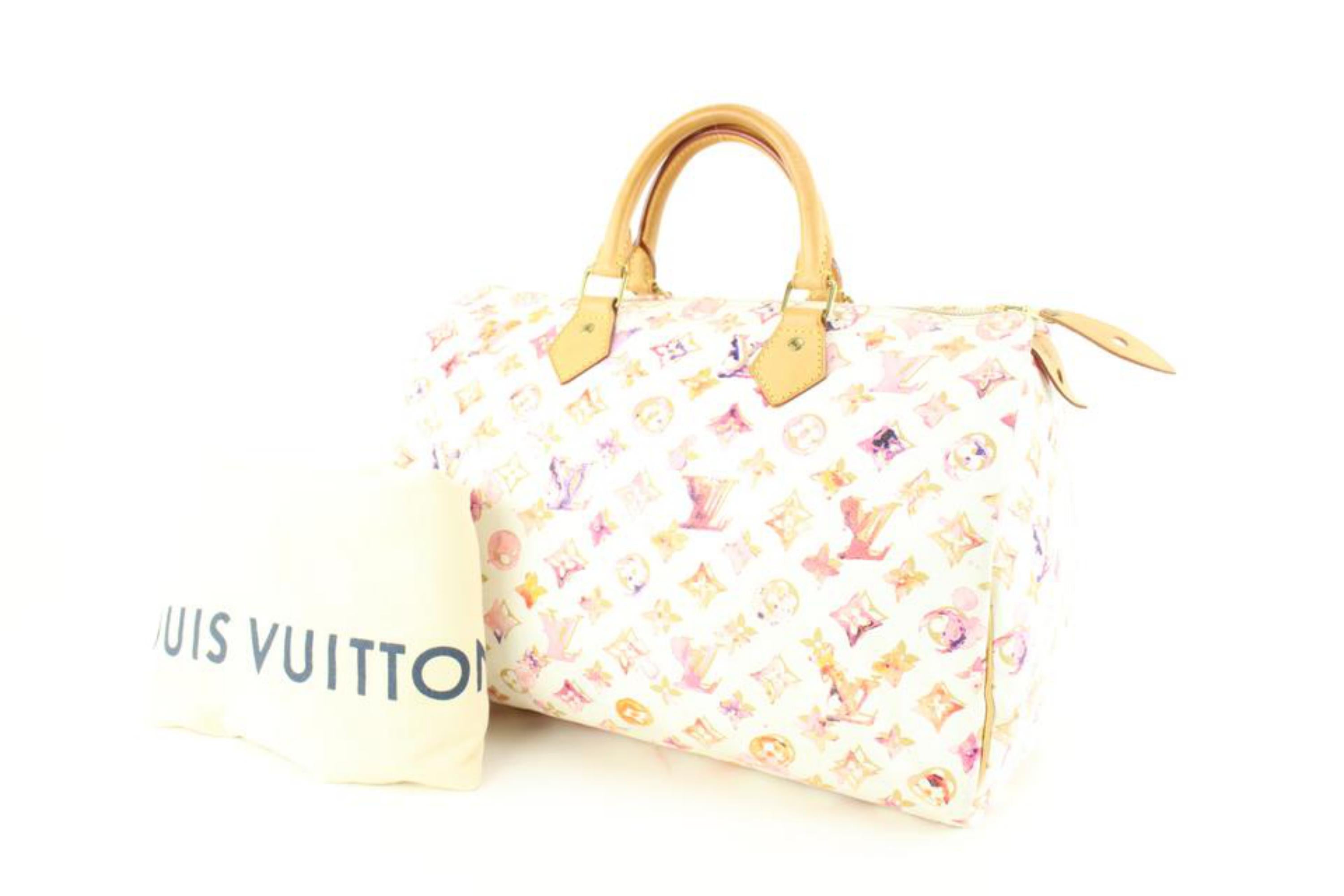 Louis Vuitton Aquarelle Frame Speedy 30 - White Handle Bags