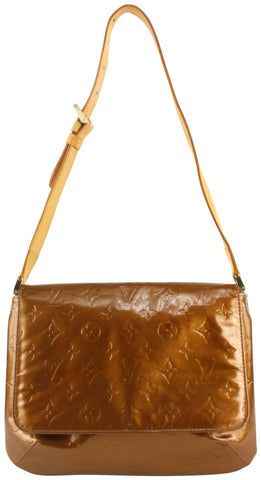 Louis Vuitton Bronze Monogram Vernis Copper Thompson Street Musette Flap Bag 13lv110