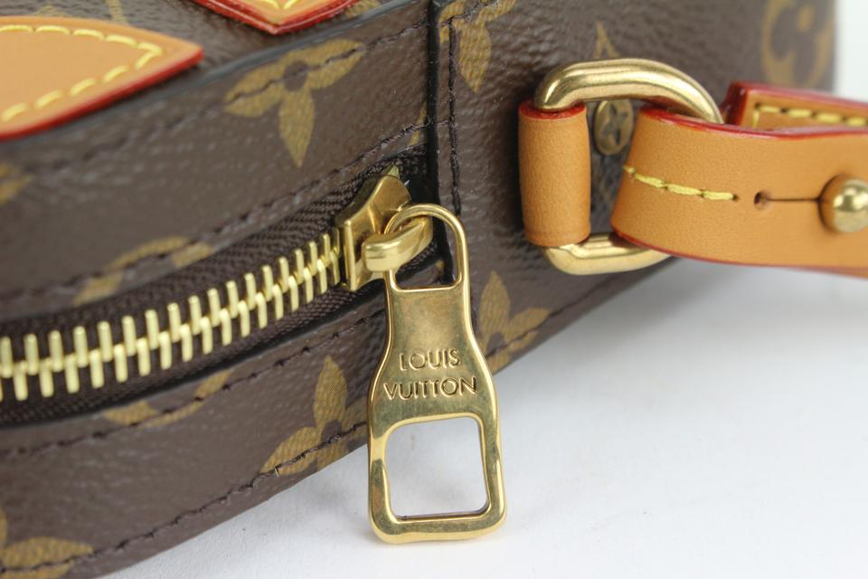 Louis Vuitton Brown Monogram Coated Canvas Soft Trunk Pouch Gold