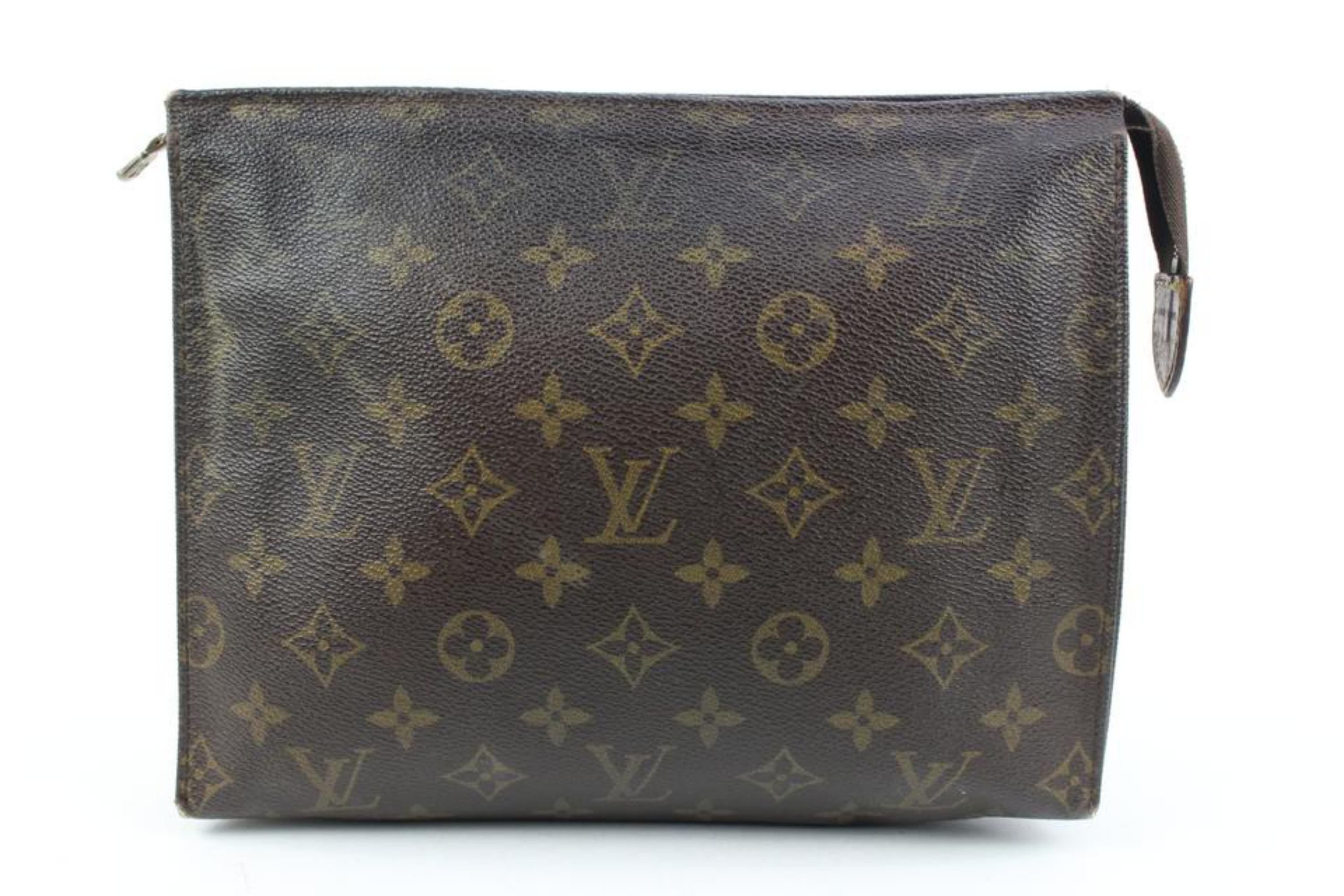 Louis Vuitton Toiletry Monogram Pouch 26 Brown Canvas with