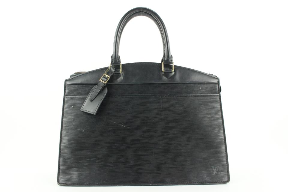 Louis Vuitton Black Epi Leather Noir Riviera Vanity Tote Bag w Luggage Tag 33lvs121