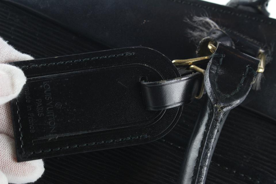 LOUIS VUITTON Black Epi Leather Riviera Satchel Bag