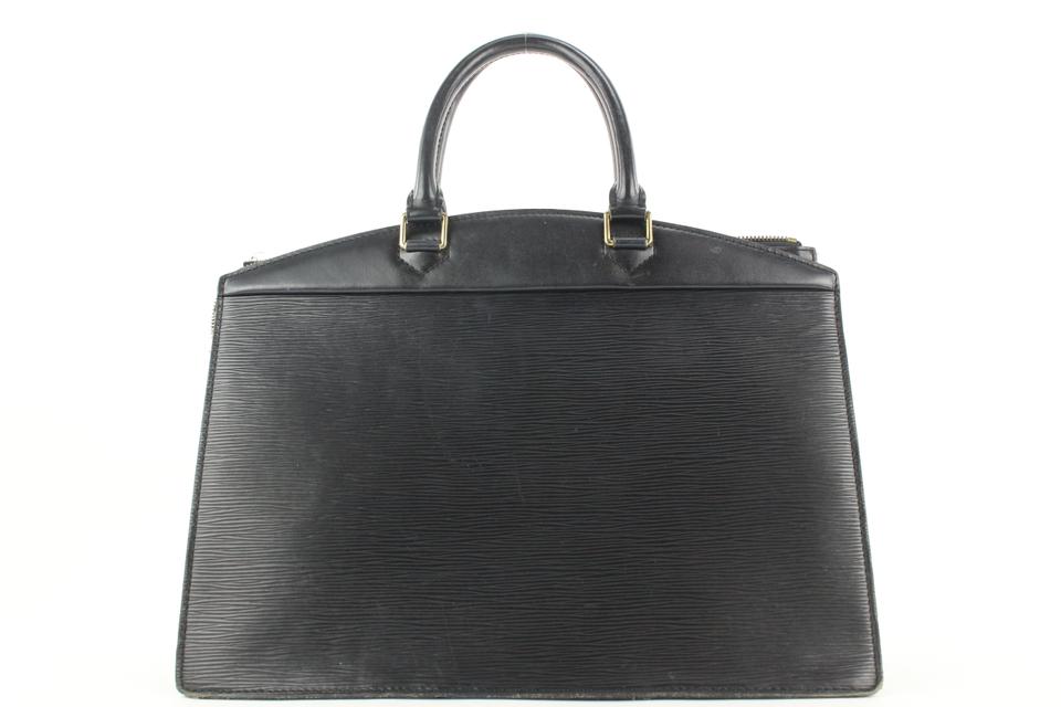 Louis Vuitton Riviera Handbag A4 Acceptable Epi Leather Black with Storage  Bag