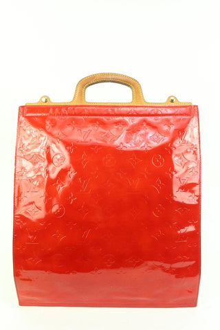 Louis Vuitton Red Monogram Vernis Stanton Tote Bag Upcycle Ready 329slk3