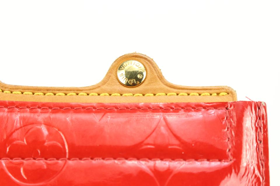 Red Vernis leather Louis Vuitton mini tote (Vernis - Depop