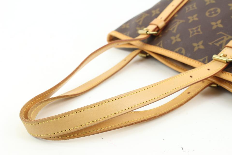 LOUIS VUITTON Monogram Neverfull MM gold buckle shoulder bag / hand bag  brown