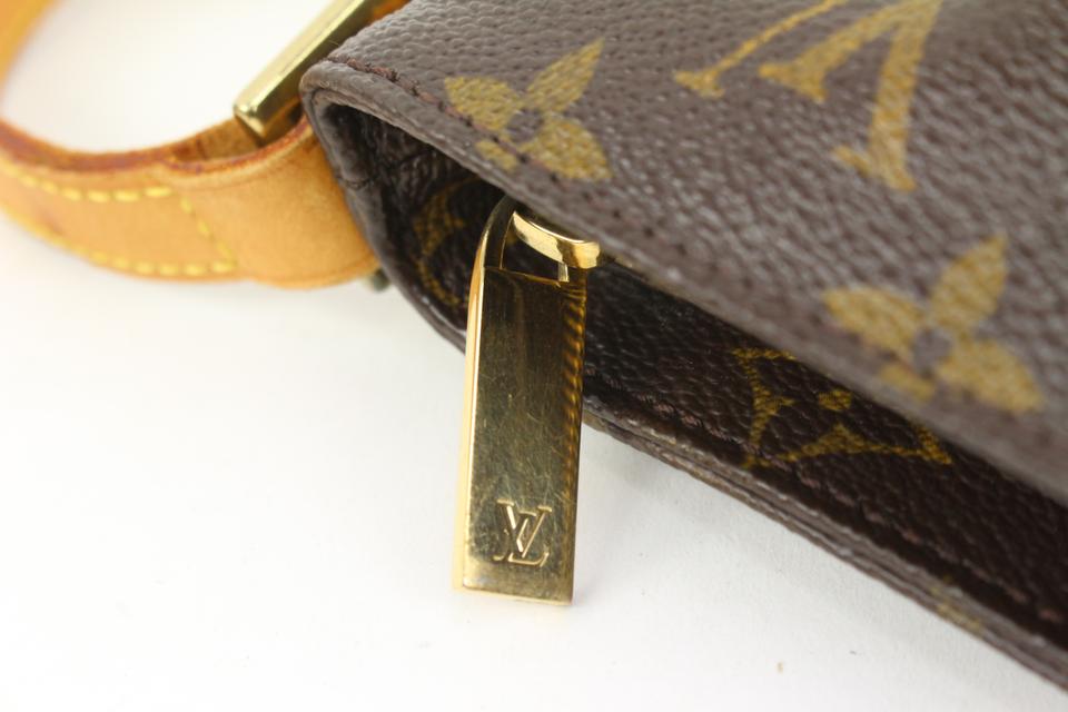 Louis Vuitton Womens Trotteur Monogram Coated Canvas Crossbody