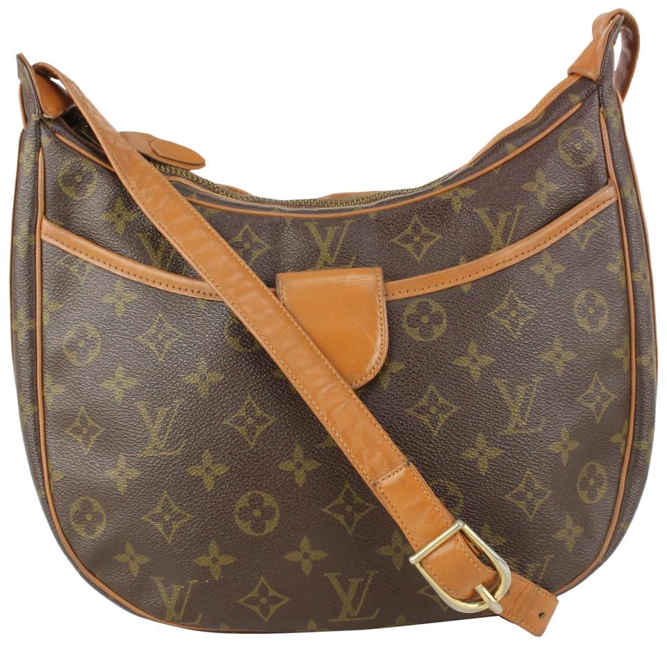Louis Vuitton Vintage Monogram Leather Cross Body Bag Purse