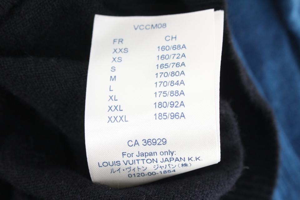 Louis Vuitton VIrgil Abloh Black x Blue Long Sleeve Sweater Shirt