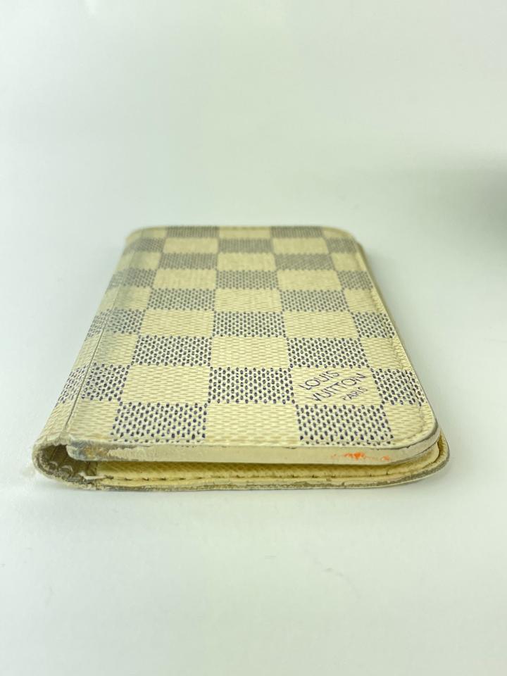 Authentic Louis Vuitton Damier Azur Folio Iphone 6 Case White