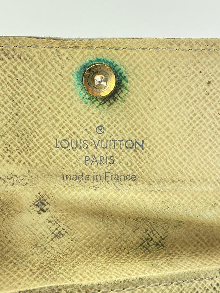 LOUIS VUITTON Damier Azur 6 Key Holder White