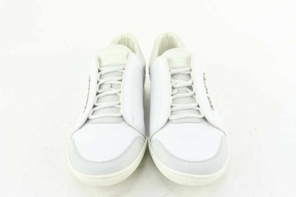 Buy the Louis Vuitton LV6 White Leather Lace Up Sneakers Men's