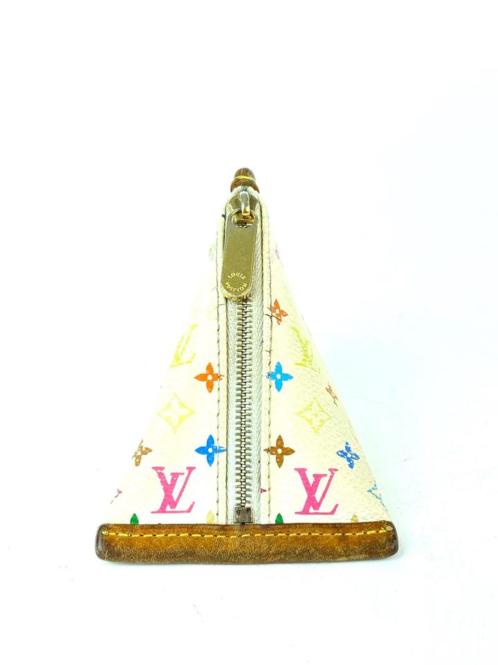 Louis Vuitton White Monogram Multicolor Key Pouch Pochette Cles Coin Purse  ref.294292 - Joli Closet