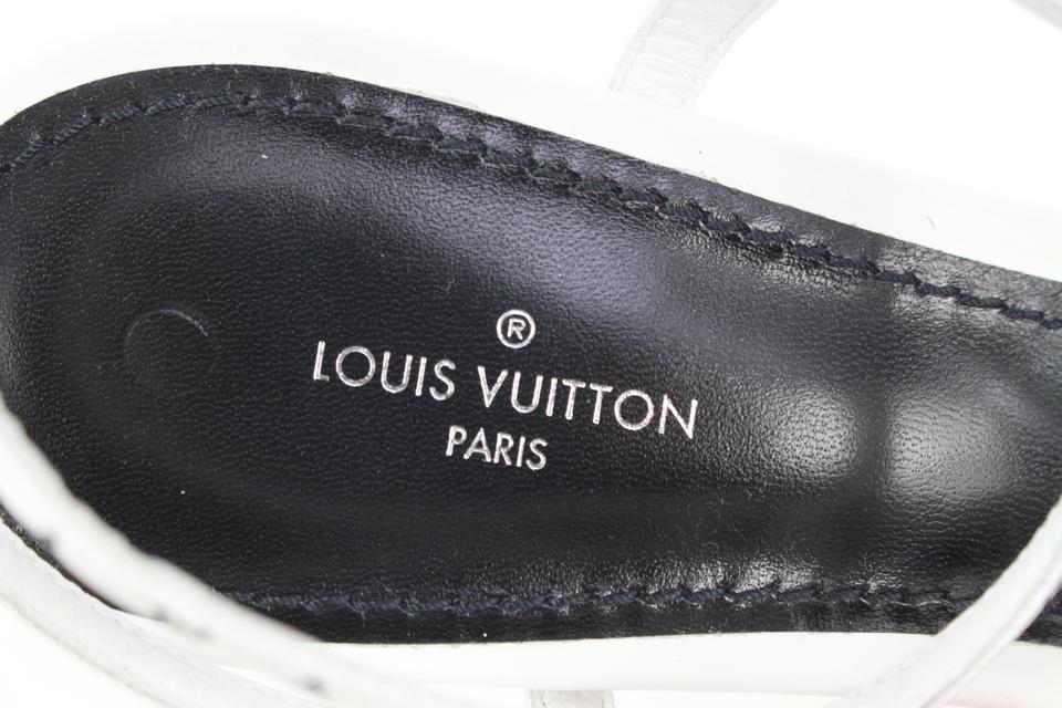 Louis Vuitton Women's 39 White Monogram Citizen Strappy Sandal Heels s –  Bagriculture