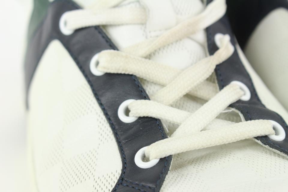 Louis Vuitton Men's 8.5 US Greenx White Damier Infini Leather Sneaker 1117lv8