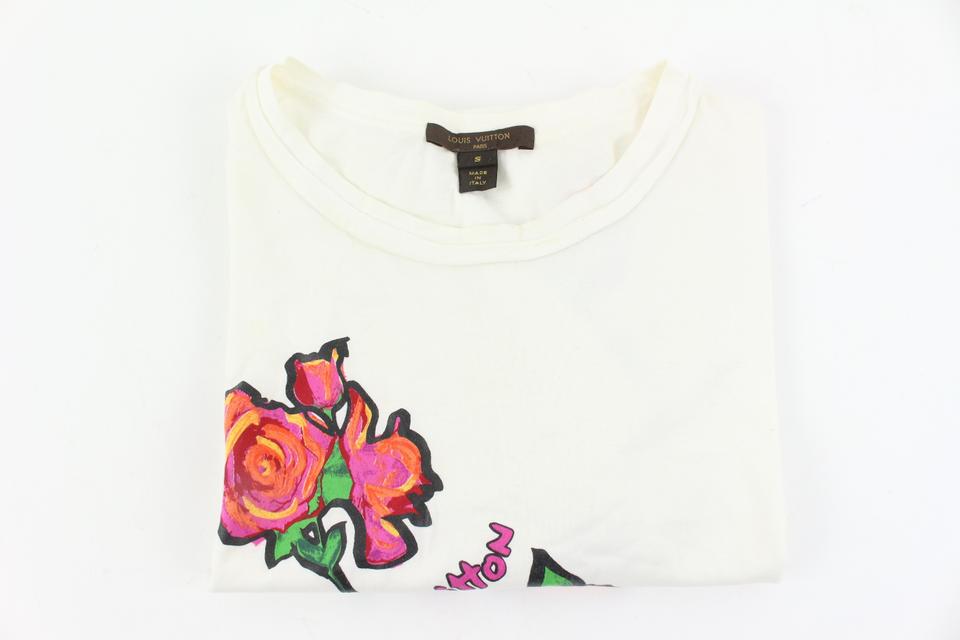 Louis Vuitton Ultra Rare Women's Small Runway Stephen Sprouse Roses T-Shirt 11lv34s