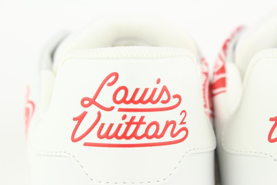 Louis Vuitton Virgil Abloh Nigo LV size 10 White Red LV2 Made Heart Trainer