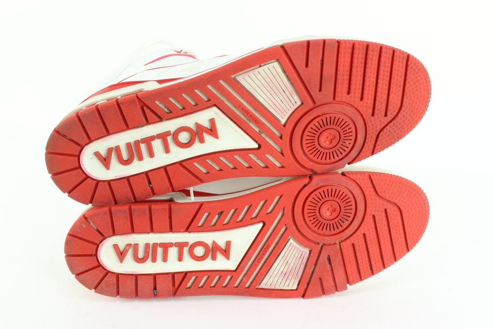 louis vuitton shoes white and red