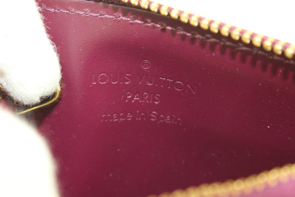 Louis Vuitton Nude Beige Florentine Monogram Vernis Key Pouch Pochette Cles  8lvs421