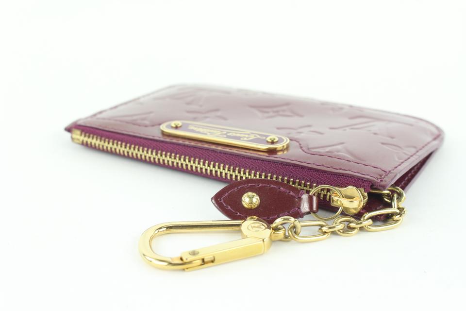 Louis Vuitton Amarante Monogram Vernis Key Pouch NM Pochette Cles Keychain 7lvs421