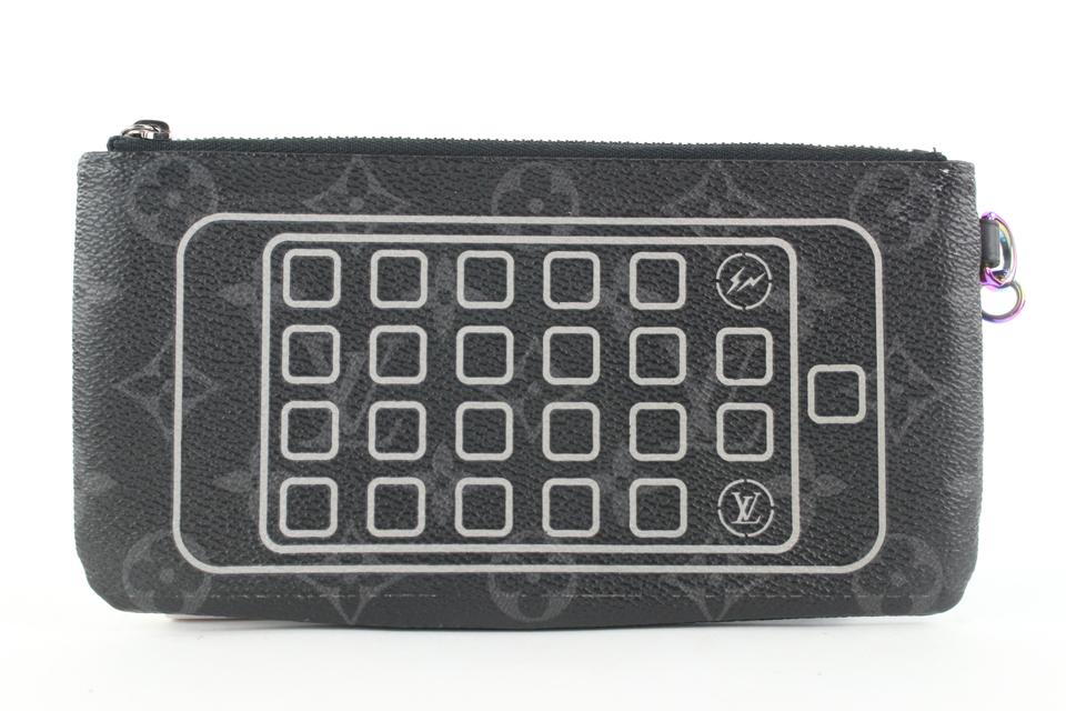 Louis Vuitton iPhone Case Monogram Eclipse XS Black in Coated