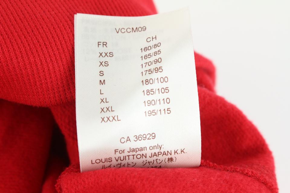 Louis Vuitton x Supreme LV x Supreme Mens 5L XXXXL Red Monogram Arc Logo Crewneck 1210lv22