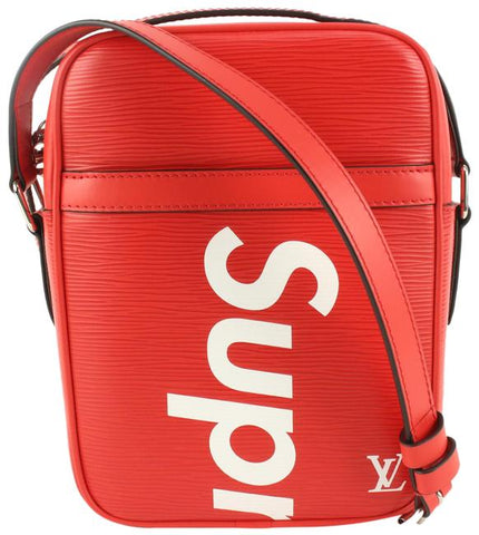 Louis Vuitton Supreme Red EPI Leather Pochette Jour GM Clutch Bag 600lvs615