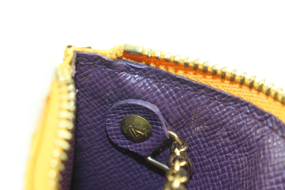 Louis Vuitton Yellow Epi Leather Pochette Clefs Key Holder
