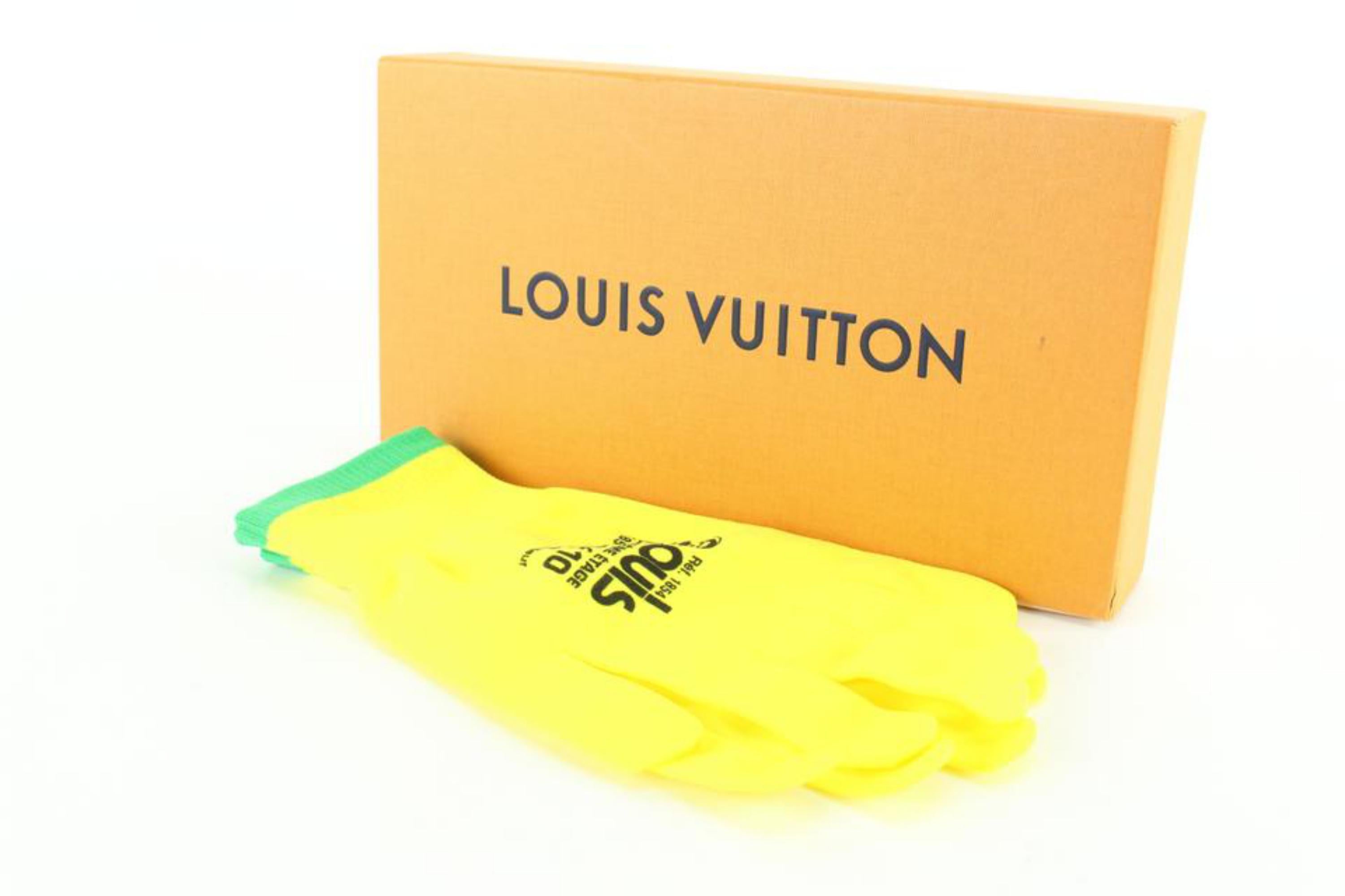 Louis Vuitton Virgil Abloh Yellow Matte Alligator Pochette Volga Matte White Hardware, 2018 (Like New), Handbag