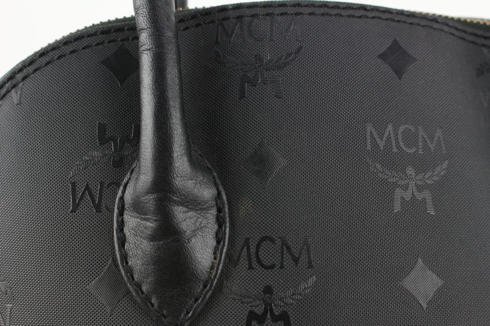 Mcm Black Monogram Visetos Dome Bag 916mcm95