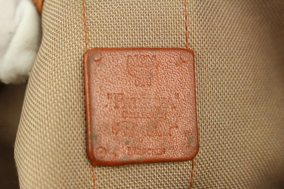 Mcm Cognac Monogram Visetos Belt Bag Fanny Pack Waist Pouch 1014m3
