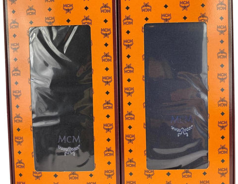 MCM Black x Navy Rare Vintage MCM Logo Socks 9m520