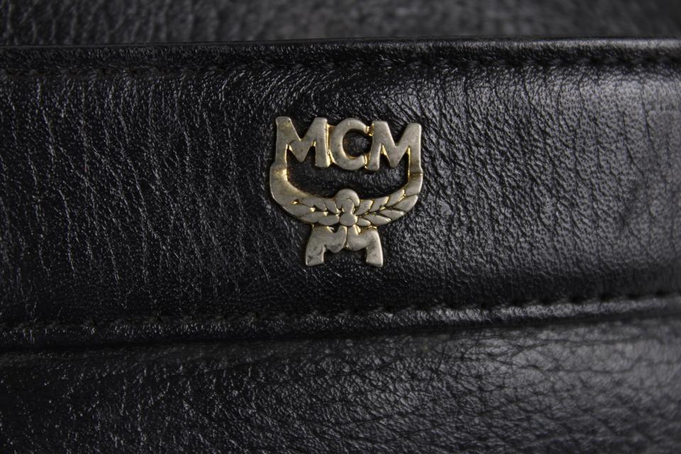MINT. Vintage MCM Black Monogram Small Hobo Bucket Shoulder 