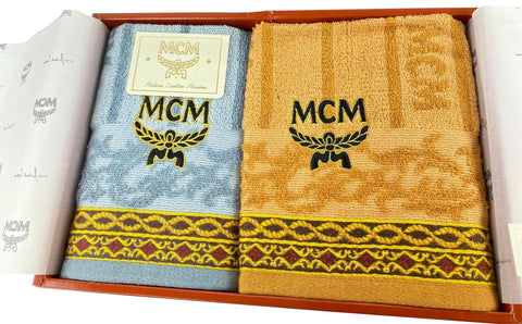 MCM Cognac x Blue Towel Set 1MCM1224