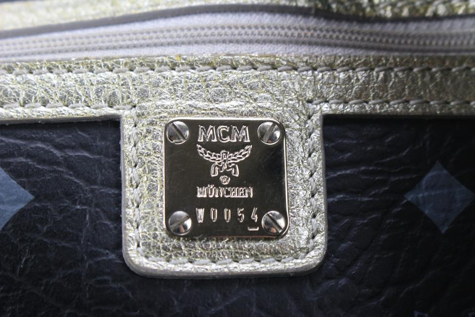 MCM Black Monogram Visetos Logo Lion Liz Tote with Tassel Bag Charm 63 –  Bagriculture