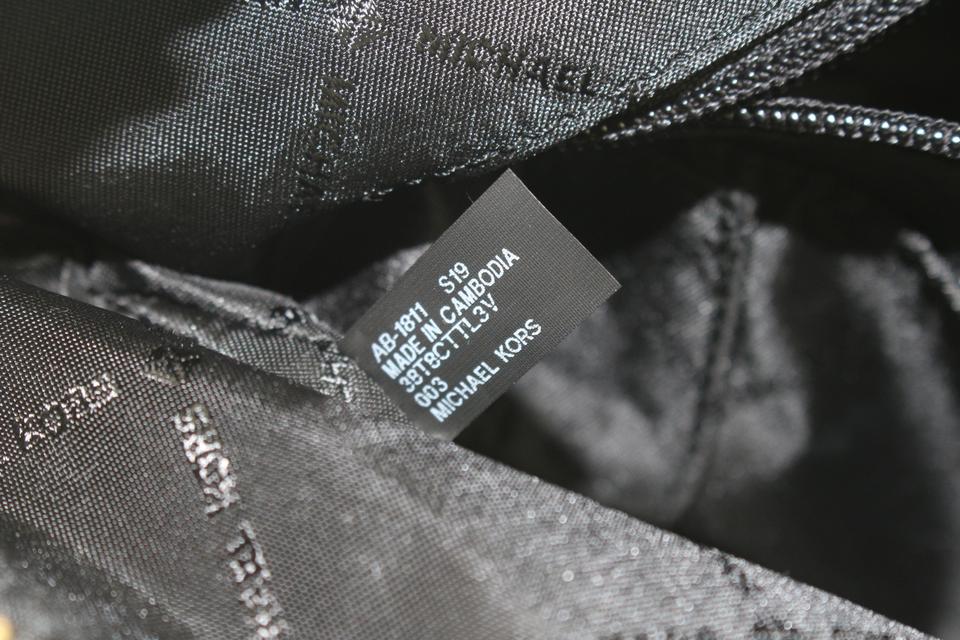 MICHAEL KORS: Michael shopping bag in monogram canvas - Black