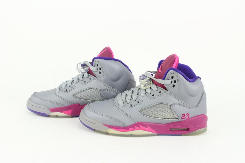 Nike 2013 Youth 4 US Cement Grey Pink Air Jordan V 5 440892-009 