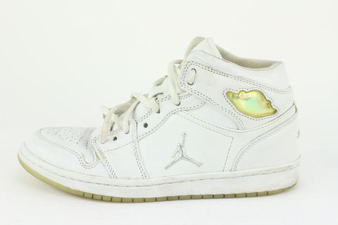 Nike 2002 Men's 8 US White x Chrome Air Jordan 1 I Sneaker 306000 101 00