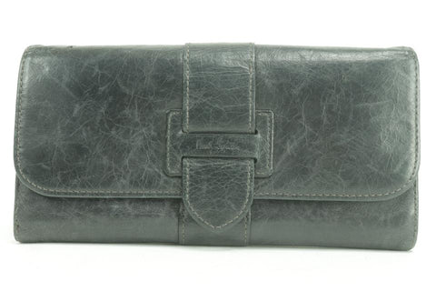 Paul Smith Belt Long Flap Wallet Black Leather Bifold 0M46