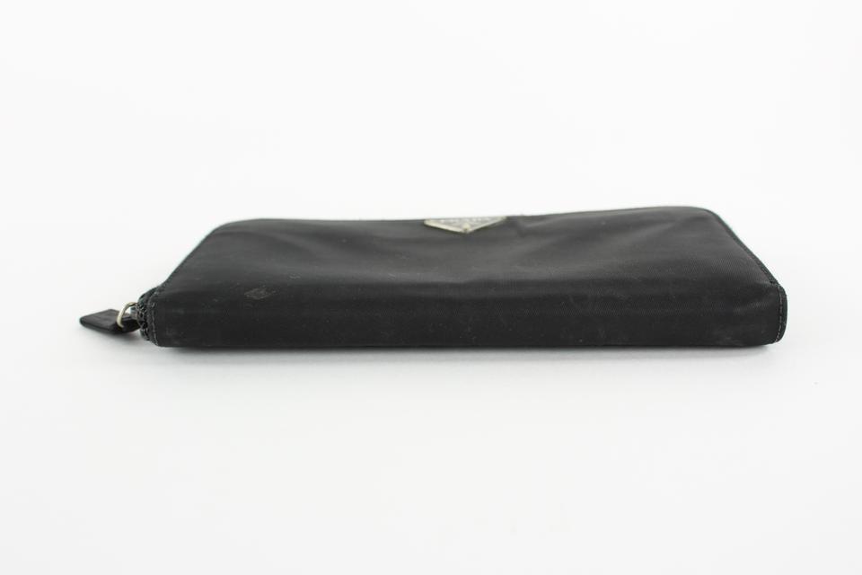 Prada Black Tessuto Nylon Pouch Wristlet Clutch Bag