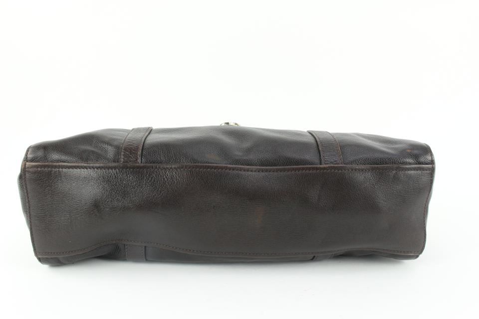 Prada East West Boston Leather Shoulder Bag