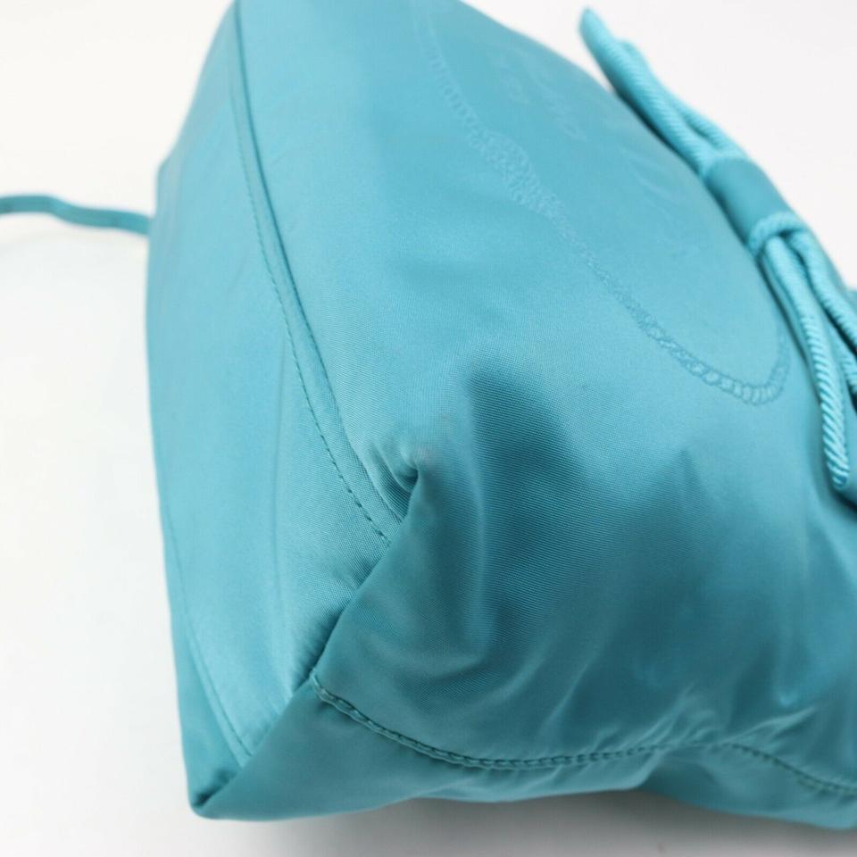 Cloth weekend bag Prada Blue in Cloth - 24166396