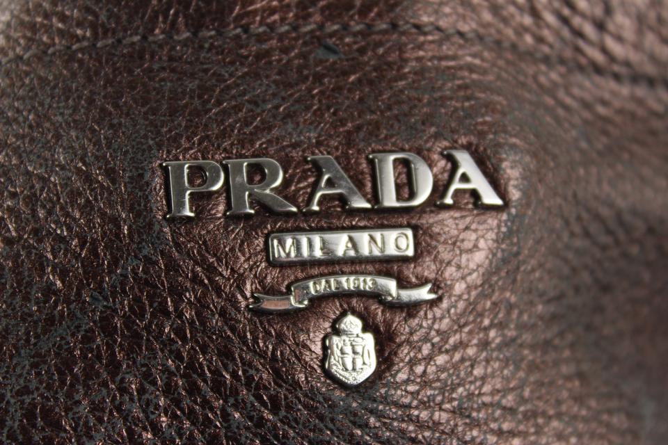Prada Vintage - Leather Chain Shoulder Bag - Brown - Leather