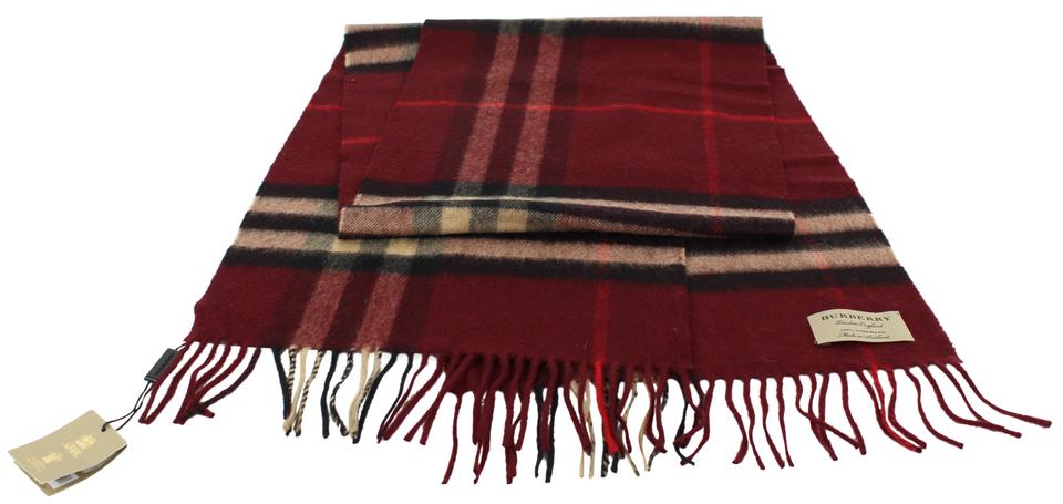 Cashmere scarf Burberry Red in Cashmere - 18127025