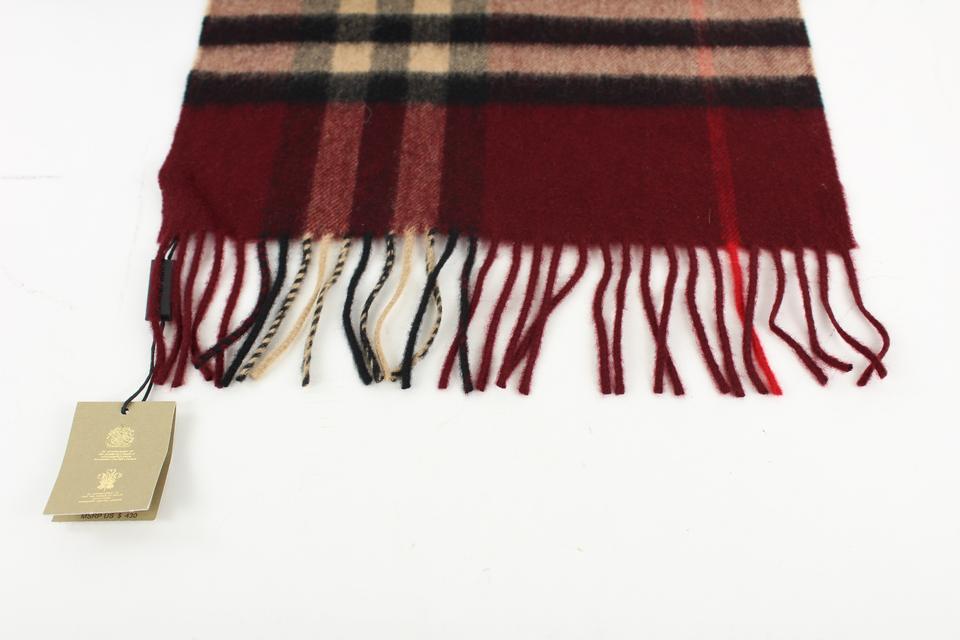 Burberry check-print cashmere scarf - Red